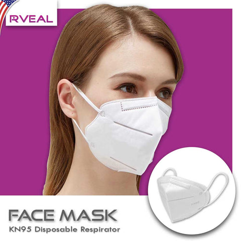 Face Mask - KN95 Disposable Respirator (Anti-Virus & Anti-Bacteria Protection, High-Quality Filtration)